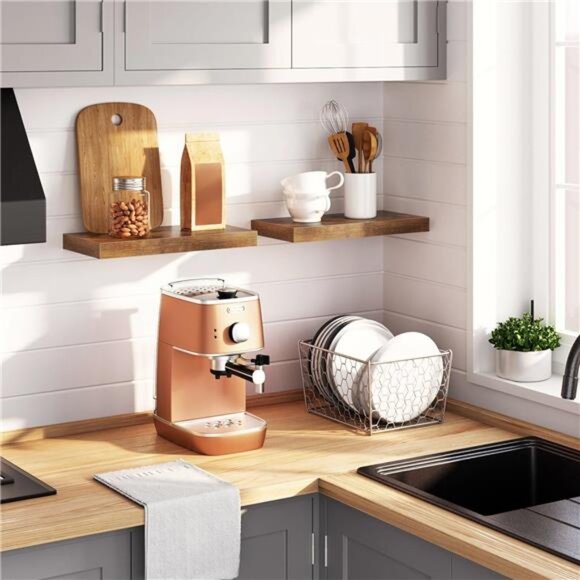 Floating Shelves for Wall, Wall Mounted Shelf Set of 2, 15.7" Hanging - Picture 5 of 7